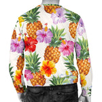 Hawaii Hibiscus Pineapple Pattern Print Men's Crewneck Sweatshirt GearFrost