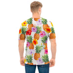 Hawaii Hibiscus Pineapple Pattern Print Men's T-Shirt