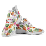 Hawaii Hibiscus Pineapple Pattern Print Mesh Knit Shoes GearFrost