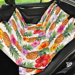 Hawaii Hibiscus Pineapple Pattern Print Pet Car Back Seat Cover