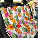 Hawaii Hibiscus Pineapple Pattern Print Pet Car Back Seat Cover