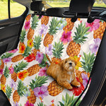 Hawaii Hibiscus Pineapple Pattern Print Pet Car Back Seat Cover