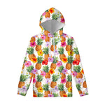 Hawaii Hibiscus Pineapple Pattern Print Pullover Hoodie