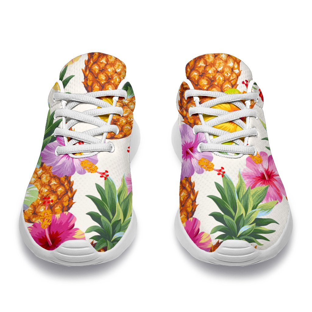 Hawaii Hibiscus Pineapple Pattern Print Sport Shoes GearFrost