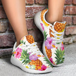 Hawaii Hibiscus Pineapple Pattern Print Sport Shoes GearFrost