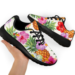 Hawaii Hibiscus Pineapple Pattern Print Sport Shoes GearFrost