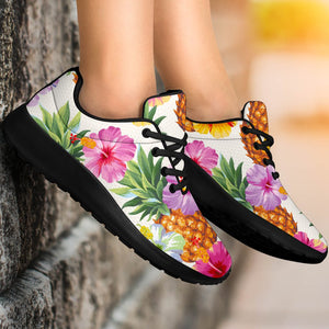 Hawaii Hibiscus Pineapple Pattern Print Sport Shoes GearFrost