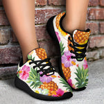 Hawaii Hibiscus Pineapple Pattern Print Sport Shoes GearFrost