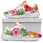 Hawaii Hibiscus Pineapple Pattern Print Sport Shoes GearFrost