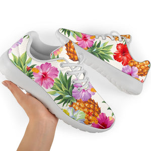 Hawaii Hibiscus Pineapple Pattern Print Sport Shoes GearFrost