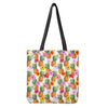 Hawaii Hibiscus Pineapple Pattern Print Tote Bag