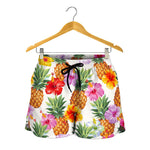 Hawaii Hibiscus Pineapple Pattern Print Women's Shorts