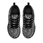 Hawaii Polynesian Tribal Print Black Sneakers