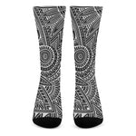 Hawaii Polynesian Tribal Print Crew Socks