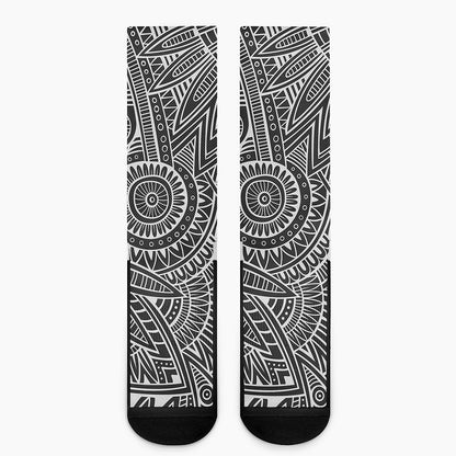 Hawaii Polynesian Tribal Print Crew Socks