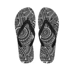 Hawaii Polynesian Tribal Print Flip Flops