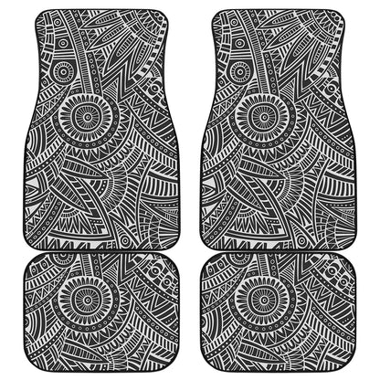 Hawaii Polynesian Tribal Print Front and Back Car Floor Mats