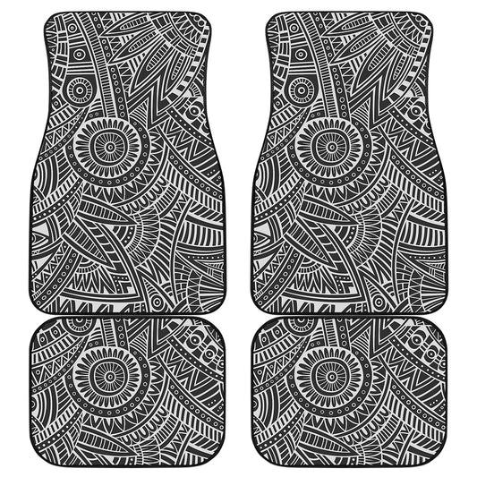 Hawaii Polynesian Tribal Print Front and Back Car Floor Mats