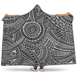 Hawaii Polynesian Tribal Print Hooded Blanket