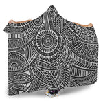 Hawaii Polynesian Tribal Print Hooded Blanket