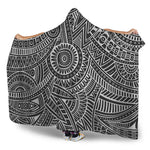 Hawaii Polynesian Tribal Print Hooded Blanket
