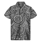 Hawaii Polynesian Tribal Print Men's Short Sleeve Shirt