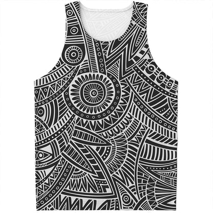 Hawaii Polynesian Tribal Print Men's Tank Top
