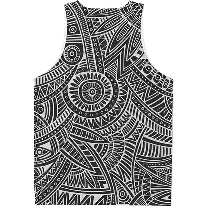 Hawaii Polynesian Tribal Print Men's Tank Top
