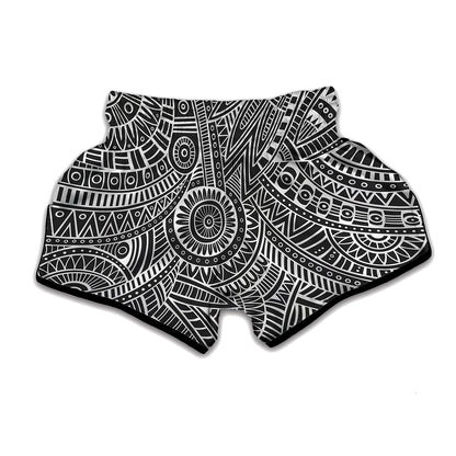 Hawaii Polynesian Tribal Print Muay Thai Boxing Shorts