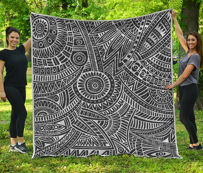 Hawaii Polynesian Tribal Print Quilt