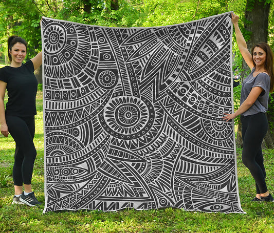 Hawaii Polynesian Tribal Print Quilt