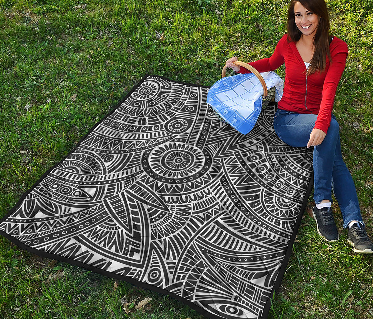 Hawaii Polynesian Tribal Print Quilt