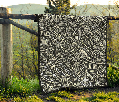 Hawaii Polynesian Tribal Print Quilt
