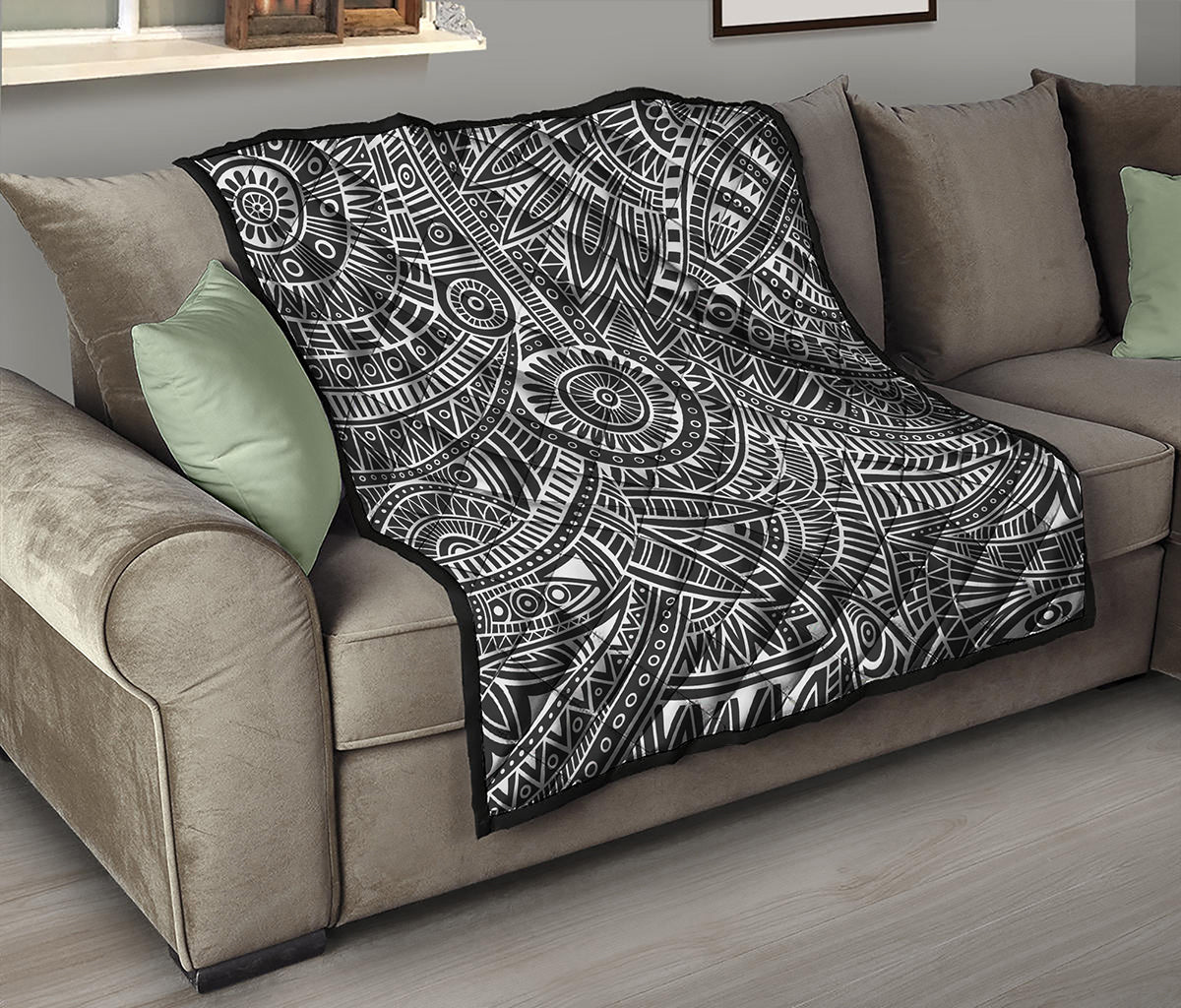 Hawaii Polynesian Tribal Print Quilt