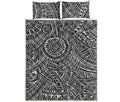 Hawaii Polynesian Tribal Print Quilt Bed Set