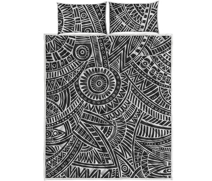 Hawaii Polynesian Tribal Print Quilt Bed Set