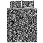 Hawaii Polynesian Tribal Print Quilt Bed Set