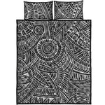 Hawaii Polynesian Tribal Print Quilt Bed Set