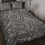 Hawaii Polynesian Tribal Print Quilt Bed Set