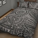 Hawaii Polynesian Tribal Print Quilt Bed Set