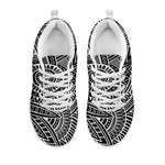 Hawaii Polynesian Tribal Print White Sneakers