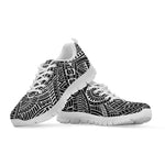 Hawaii Polynesian Tribal Print White Sneakers