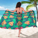 Hawaii Tropical Paradise Pattern Print Beach Sarong Wrap