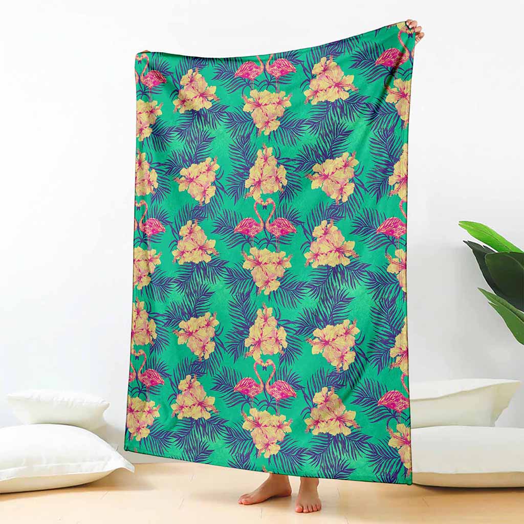 Hawaii Tropical Paradise Pattern Print Blanket