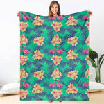 Hawaii Tropical Paradise Pattern Print Blanket