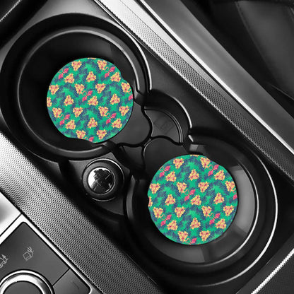 Hawaii Tropical Paradise Pattern Print Car Coasters