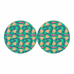 Hawaii Tropical Paradise Pattern Print Car Coasters