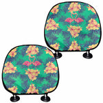 Hawaii Tropical Paradise Pattern Print Car Headrest Covers