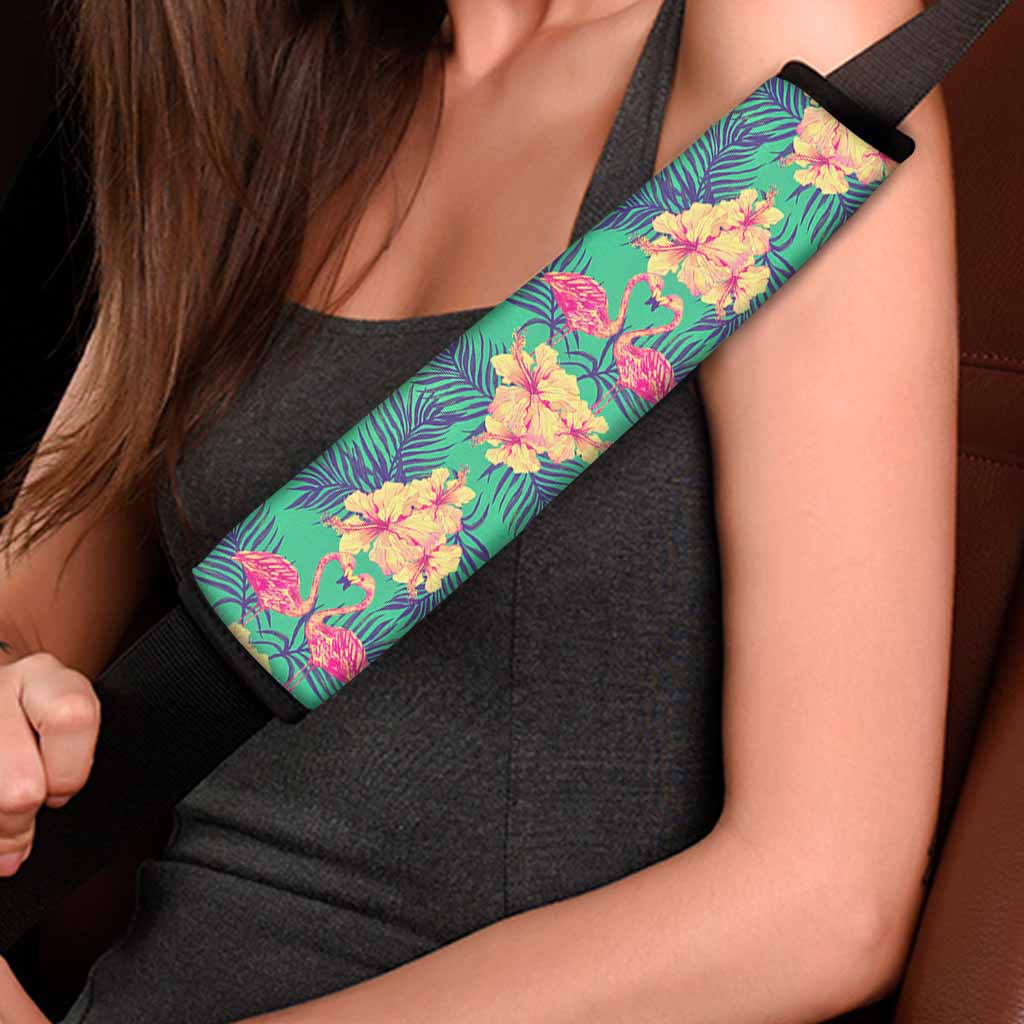 Hawaii Tropical Paradise Pattern Print Car Seat Belt Covers