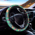 Hawaii Tropical Paradise Pattern Print Car Steering Wheel Cover
